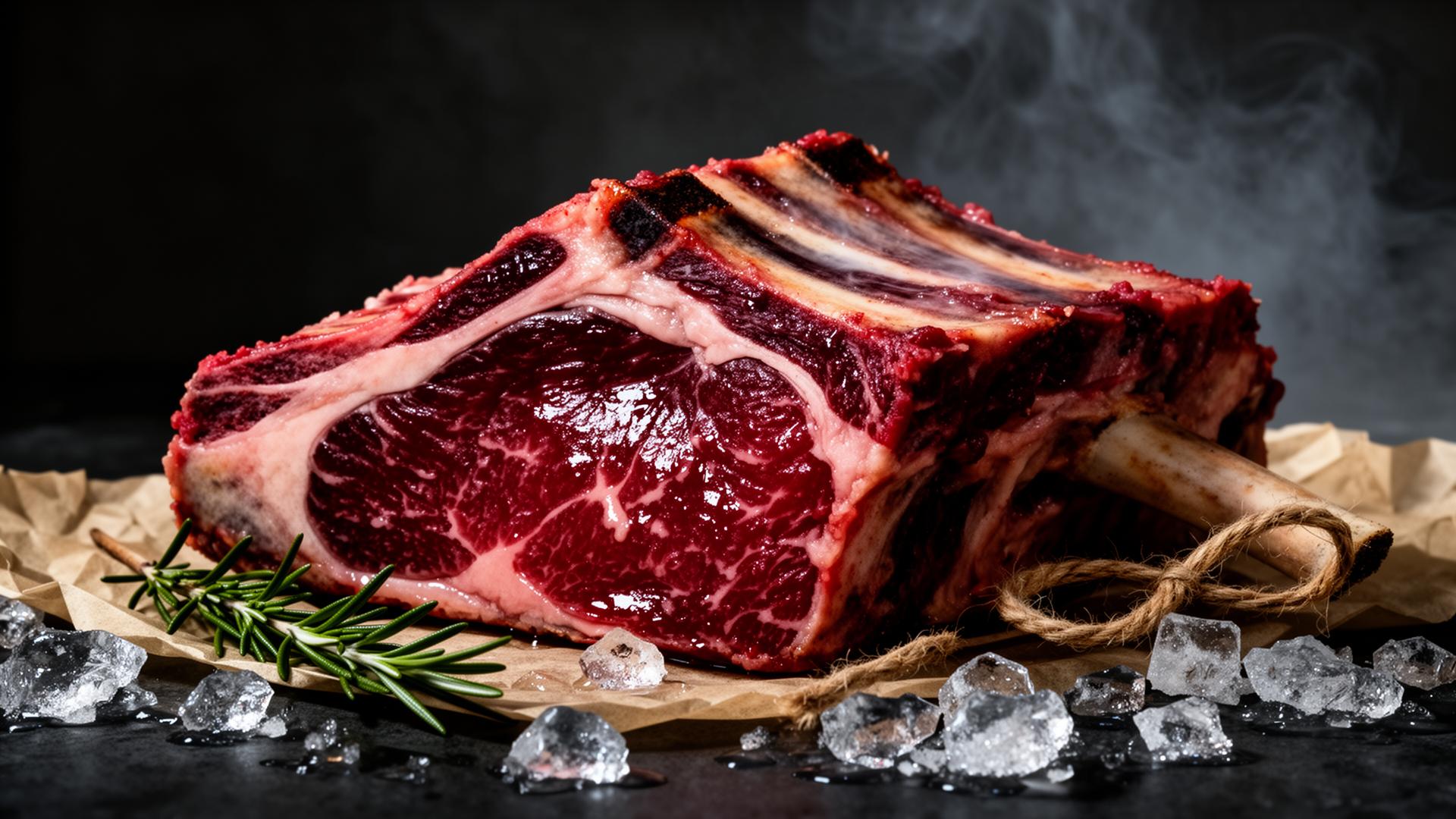 Premium Beef Short Ribs, roh am Knochen